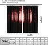 Gothic Dark Red Forest Curtains, Haunted Creepy Landscape Misty Forest Window Treatments Spooky Horror Halloween Forest Window D