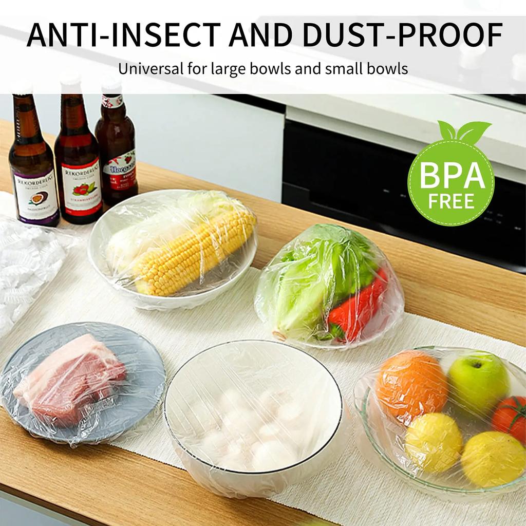 Plastic Bowl Covers Food Covers, Colorful Reusable Elastic Stretch Bowl Covers, Kitchen Dining Cookware Canning Lids Fresh