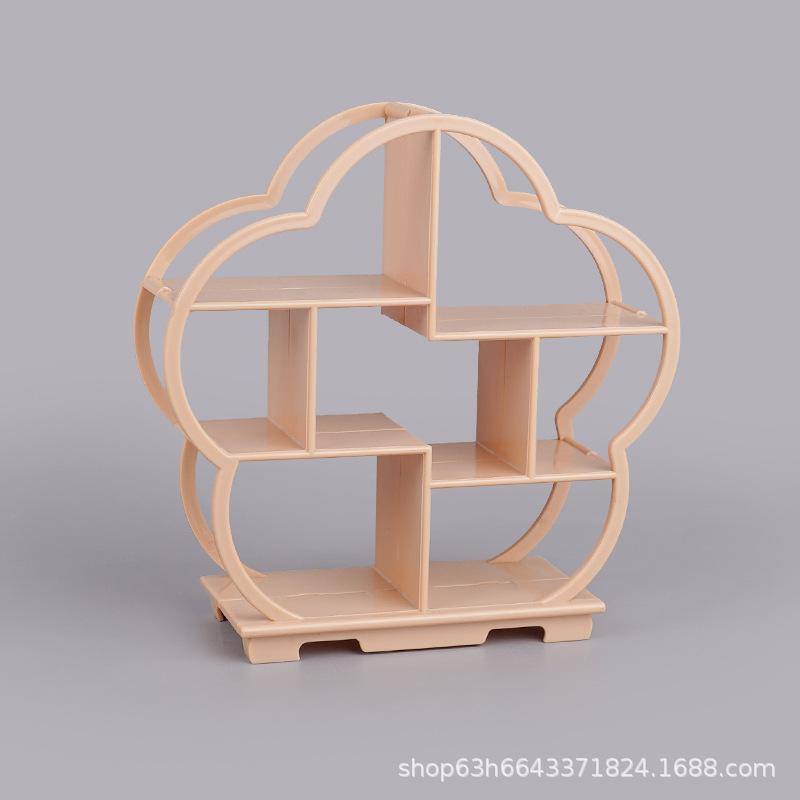 Vintage Bogu Rack Cartoon Mini Colored Birds Doll House Plum Blossom Display Rack Resin Crafts Animal Toys