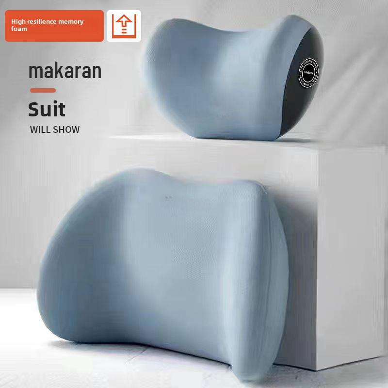 Memory Foam Car Headrest Pillow for Neck and Waist Support
