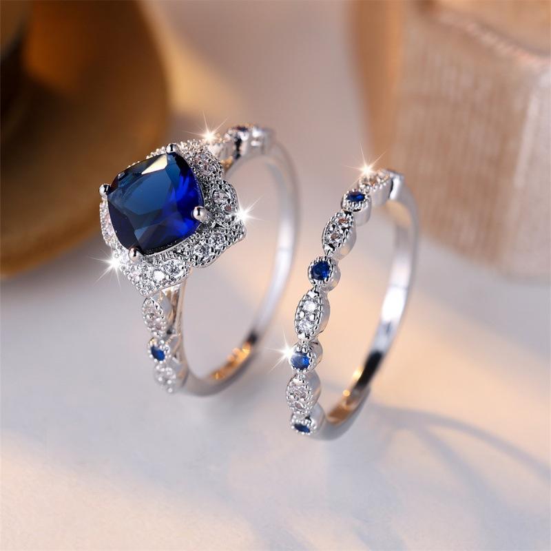 Wish square ring simple niche versatile ring no. 5