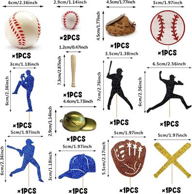 Motyw Sportowy Baby Shower Dekoracje Tortu Baseballowe Topper na Tort Baseballowy Akcesoria Dla Chłopców Mężczyzn