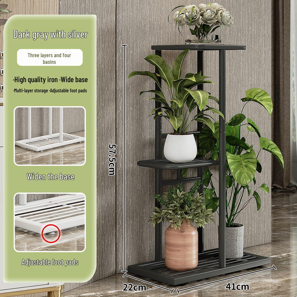 

Скандинавская комнатная железная подставка для цветов - Многоярусная подставка для растений для украшения дома и балкона