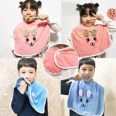Children's Washcloth Waterproof and Cute Washcloth Bib Baby Saliva Towel Kindergarten Bib Rice Bag Multifunctional
