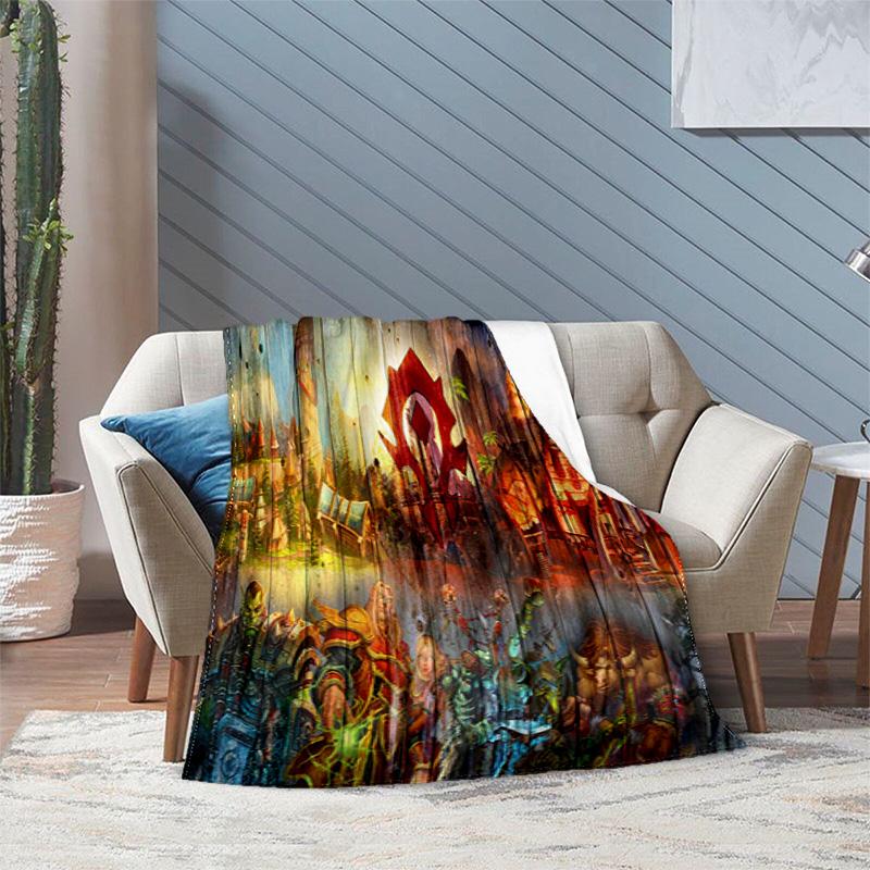 classic game World of Warcraft Frozen Throne blanket Soft and portable four season home bed, sofa blanket, office travel, lunch break, warm blanket Y5