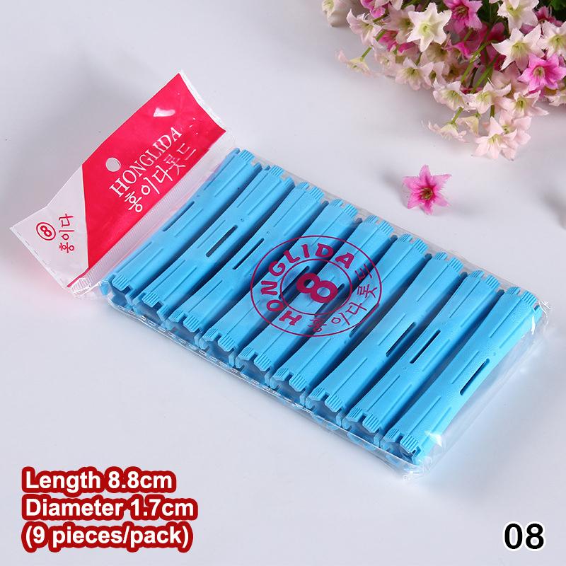 6/9Pcs Hair Perm Rods Cold Wave Perming Rods Heatless Non-Slip Hollow Design Hair Rollers Diy Curlers Barber Shop Hair Styling