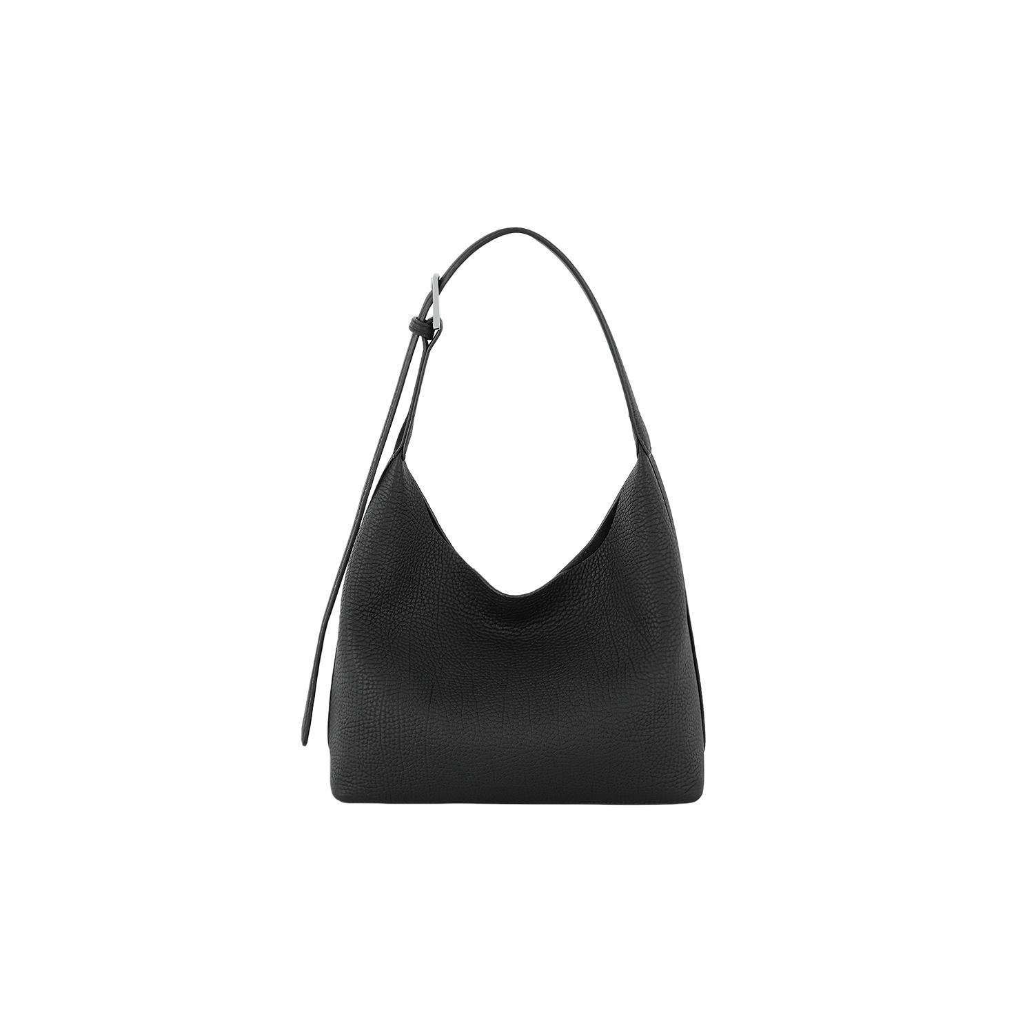 Commuter Crossbody Bag Women Vegetable-Tanned Leather Large Capacity Versatile Bucket Bag Single-Shoulder Underarm Bag