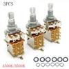 3er-Pack A500K/B500K Potentiometer, E-Gitarre Lautstärkeregler A500K/B500K Push-Pull