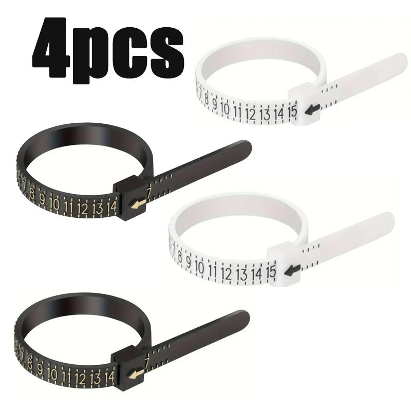 1/2 szt. Przyrządy do mierzenia rozmiaru pierścionka Męskie Damskie Miernik rozmiaru pierścionka Dokładny pomiar Taśma do mierzenia pierścionka Akcesoria do pierścionków Jubilerskie Narzędzia do pomiaru