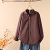 Women's Quilted Thickened Winter Shirt with Yuanbao Collar - High-Quality Pure Cotton, Japanese Style
