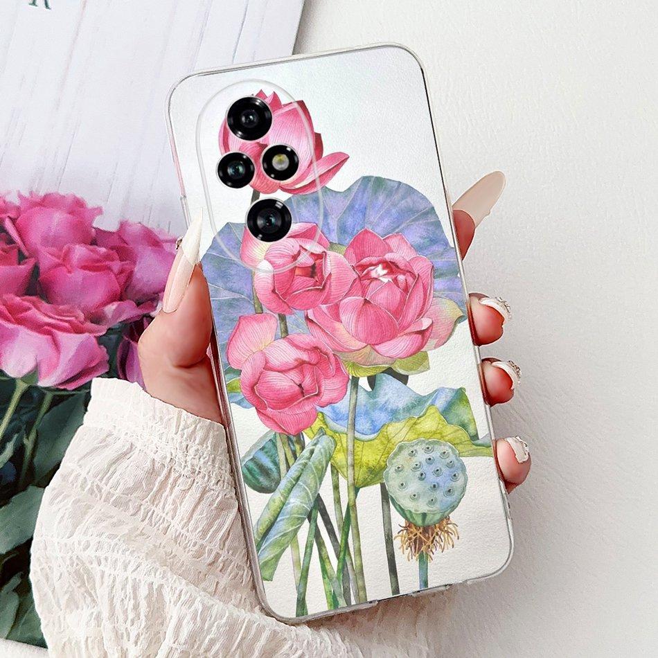 For Honor 200 Pro Honor200 Elegant Floral Butterfly Phone Case For Honor 200 200Pro Soft Silicone TPU Cases