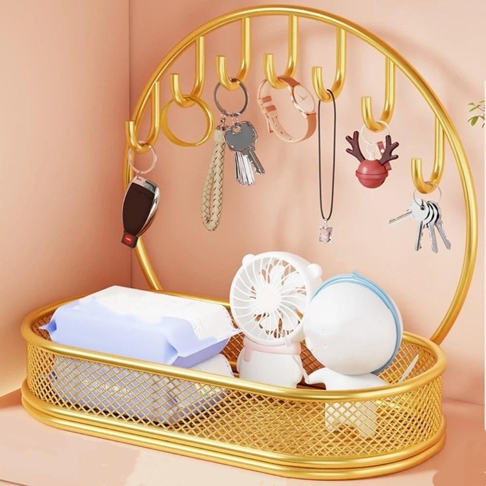 Space-saving Key Storage Organizer Large Capacity Entryway Storage Rack Entryway Table 10.63x5.91x9.45 in