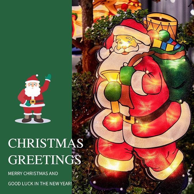 1Pcs Christmas Lamp Window Hanging Lamp Christmas Decorative Lamp Shop Window Room Decoration LED Sucker Light Small Colored Lamp