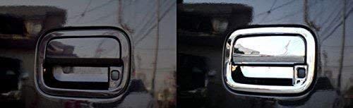 BRIGHTZ Chrome Rear Gate Door Handle Cover with Knob Plate Set, Type A, for Wagon R Stingray MH23S [REA-DHC-008] 12096