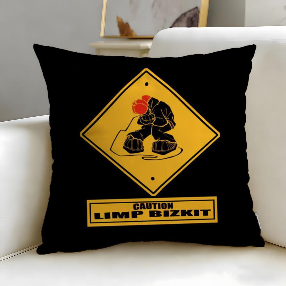Classic Band Limp Bizkit Cushion Cover Soft  EasyWash Pillow Case  Versatile for Couch Bed Travel and Office