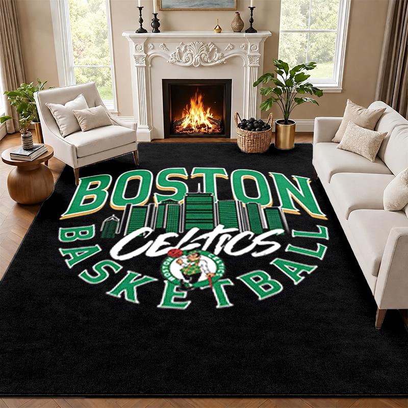 Dywanik Boston Celtics do przedpokoju, salonu lub sypialni Mata ochronna pod krzesło Dekoracja biura Prezent na Boże Narodzenie Prezent urodzinowy