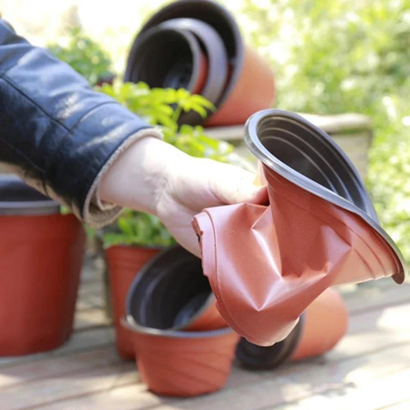 50/20pcs Plastic Flowerpots Nursery Seed Starting Transplant Flower Pot Gardening Plant Container Box Fall Resistant Lightweight