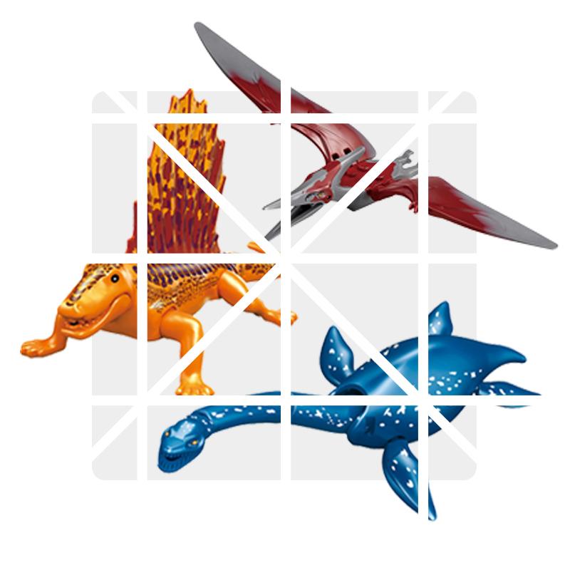 Velociraptor Triceratops Jurassic Dinosaurier Welt Indominus T-Rex Modell Zusammenbauen Pädagogische Bausteine Spielzeug für Kinder Geschenke