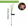 2PCs  Solar Butterfly Flower Stake Lights 10/8/6 Head 2 Modes Steady Flash Waterproof Outdoor Garden Yard DIY Decor Lamp