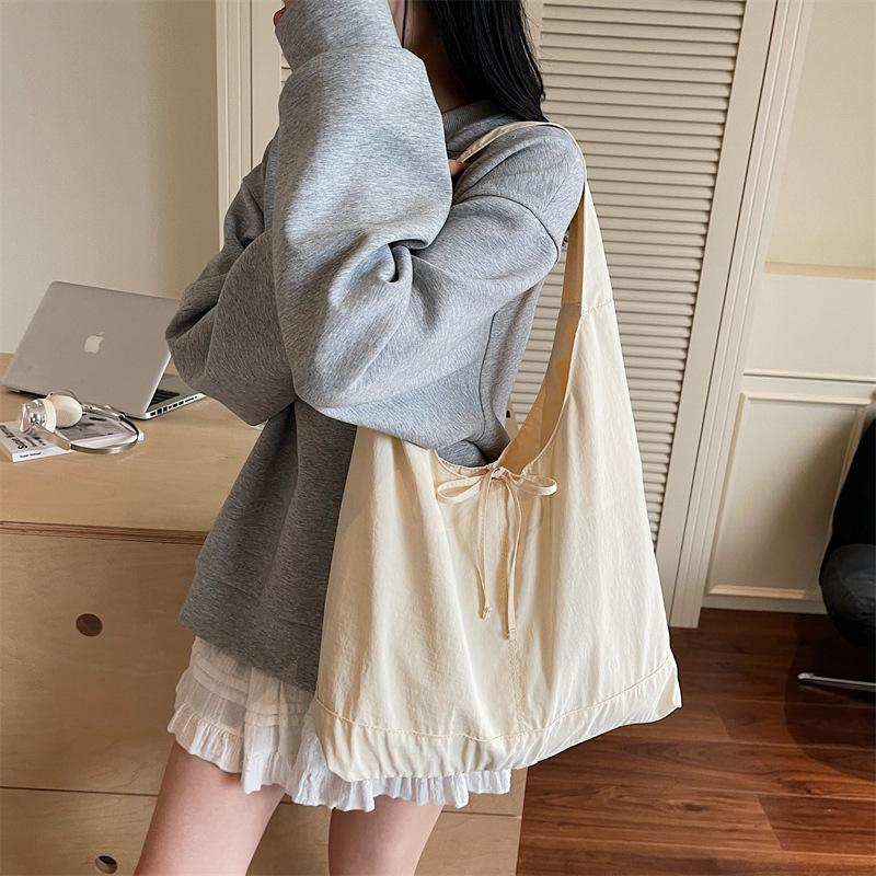Crossbody Japanese and Korean lazy wind washed canvas bag large capacity crossbody bag literary and artistic youth solid color men's and women's comm