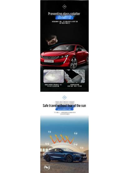 Rose Ghost Red High Heat Iridescent Sun Protection Car Film - Up to 99% Explosion-proof Nanomaterial