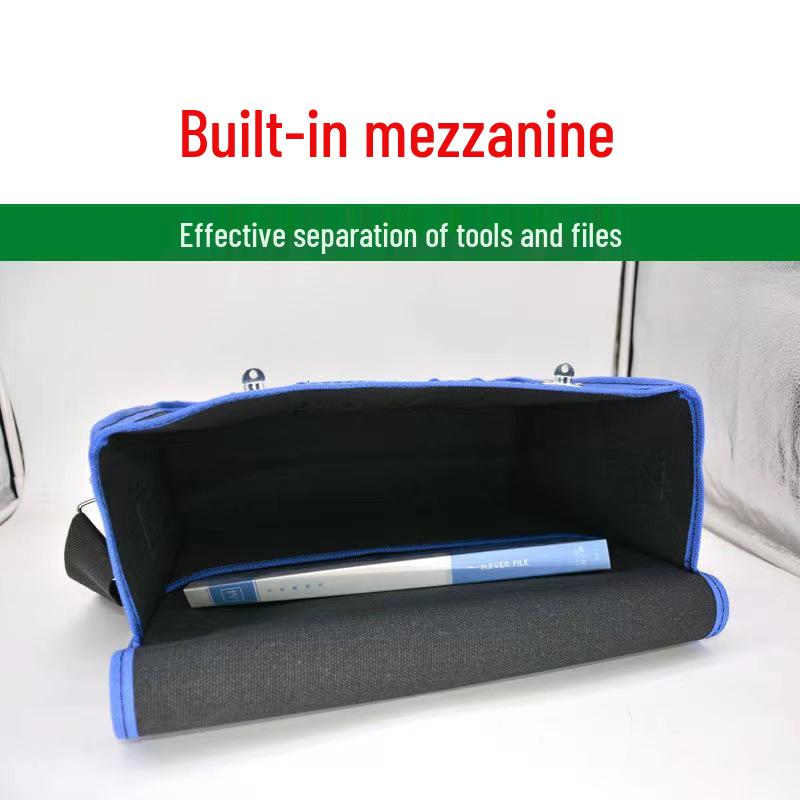 Heavy-Duty Canvas Tool Bag for Construction, Carpentry, and Electrical Work