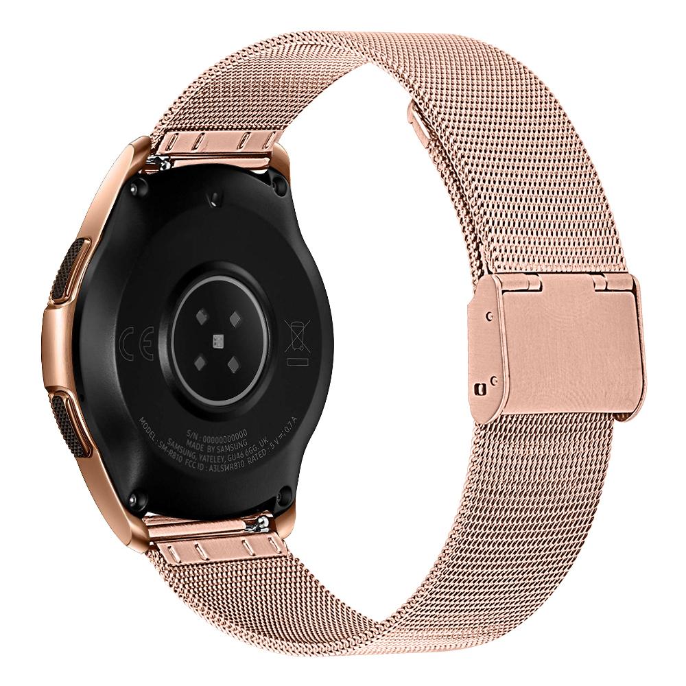 

For Huawei Watch GT 5 Pro 42mm/GT 5 41mm Smartwatch Strap Milanese Stainless Steel Band with Buckle Rose Gold