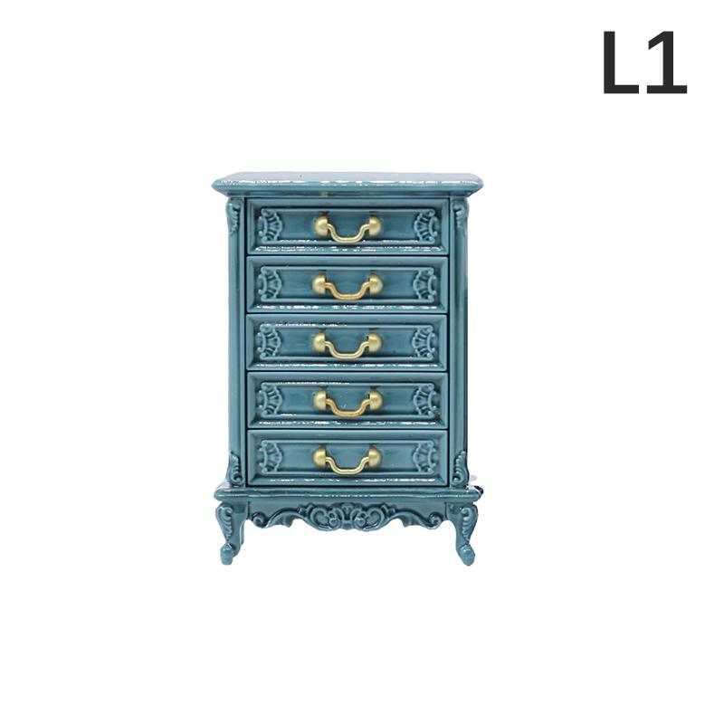 

1Pc Dollhouse Furniture Ornaments Mini European Style Retro Cabinet Model