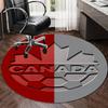 Personalized Canada National Soccer Round Chair Office Rug - Perfect for Mat, Office Chair & More - Ideal Gift for Birthdays and Holidays