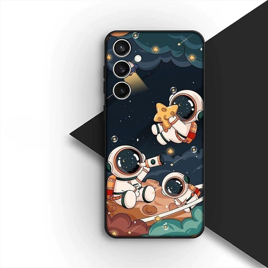Cover for Motorola Moto G55 G45 G75 G85 G35 Edge 50 30 Fusion 40 NEO Ultra Pro Casing Phone Case Moon Astronaut Stars Art