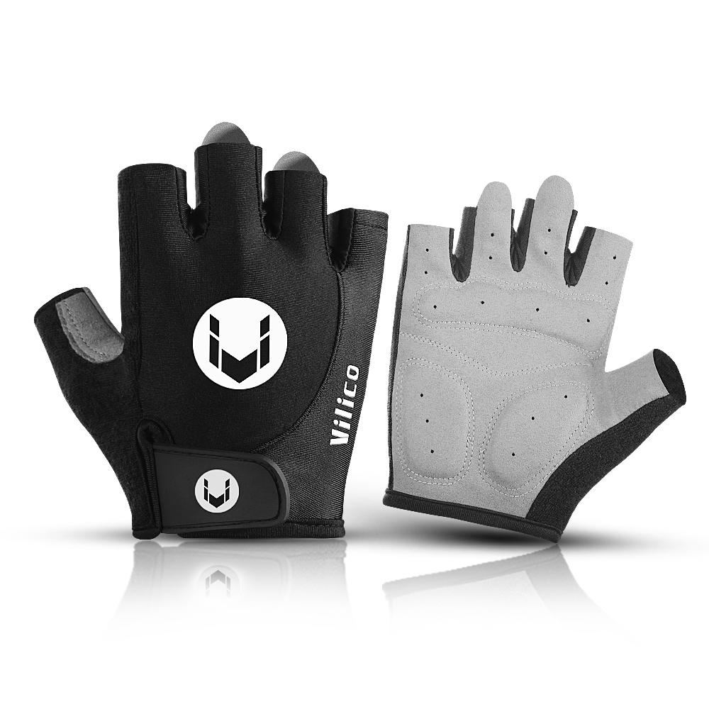

Kyncilor Outdoor Cycling Anti Slip and Anti Sweat Half Finger Gloves Breathable and Shock-absorbing Sports Mountain Bike Gloves L