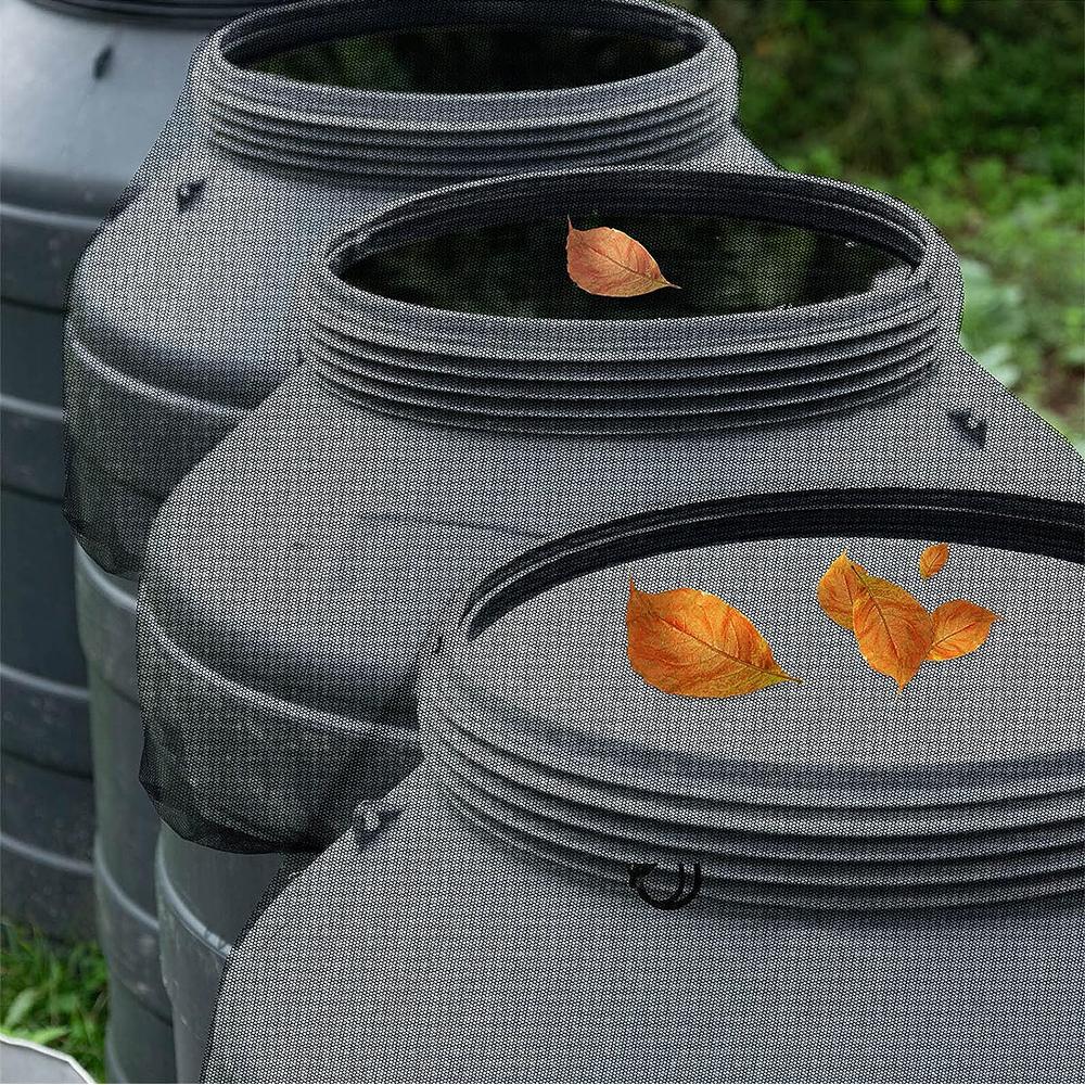 2Pcs 31Inch Mesh Screen Cover Protector Netting For Rain Barrel Water Collection
