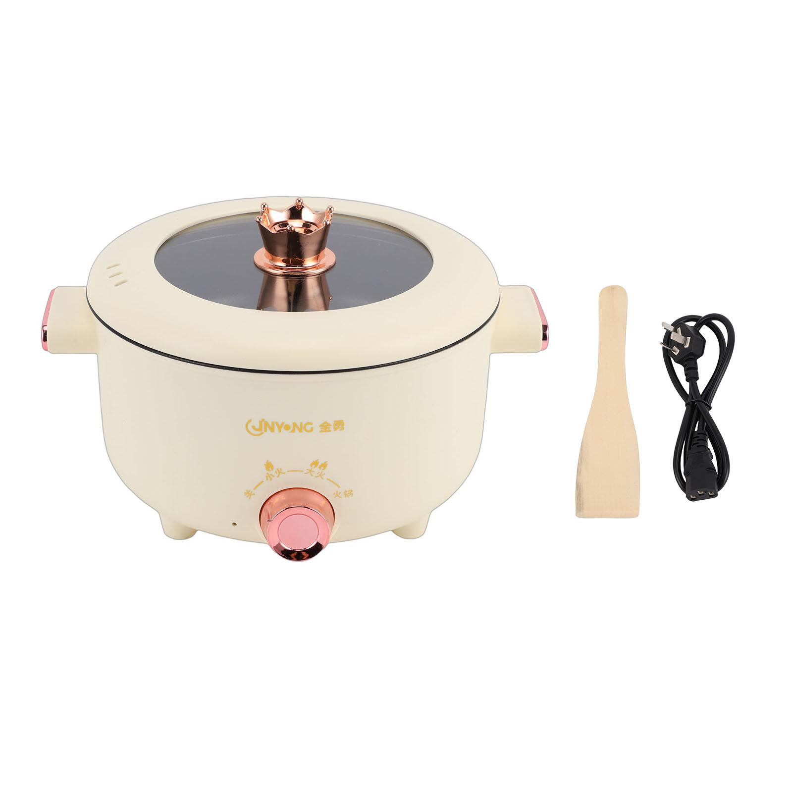 

Електрична каструля 3,5 л, 3 температурні режими, багатофункціональна електрична плита з антиприлипанням для домашнього приготування їжі білий