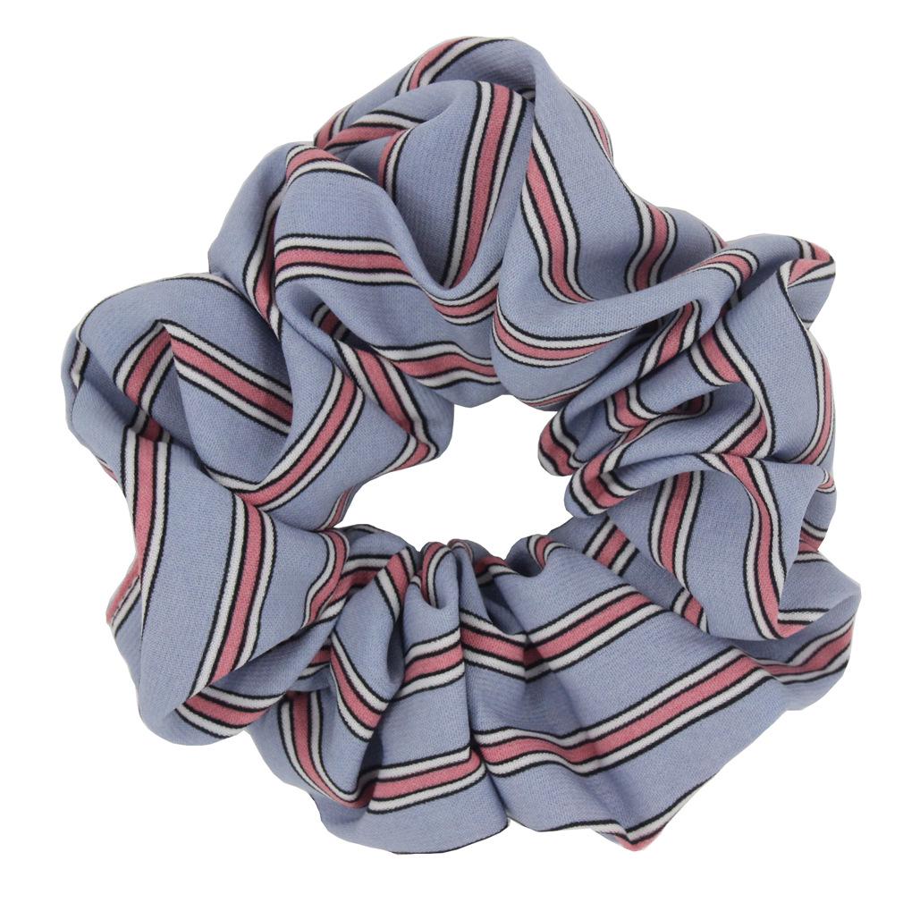 Chiffon Two-Color Striped High Elastic Women's Hair Tie