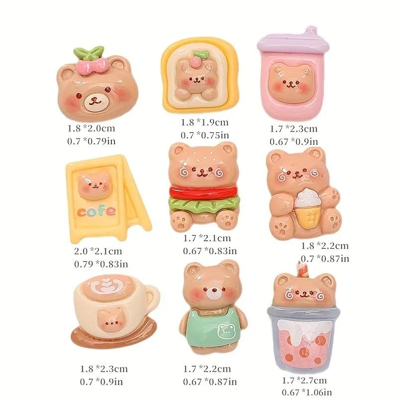 5/10pcs Resin Cartoon Fridge Magnets Flowers  Refrigerator Magnetic 3D Sticker Message DIY Whiteboard Sticker For Home Decor