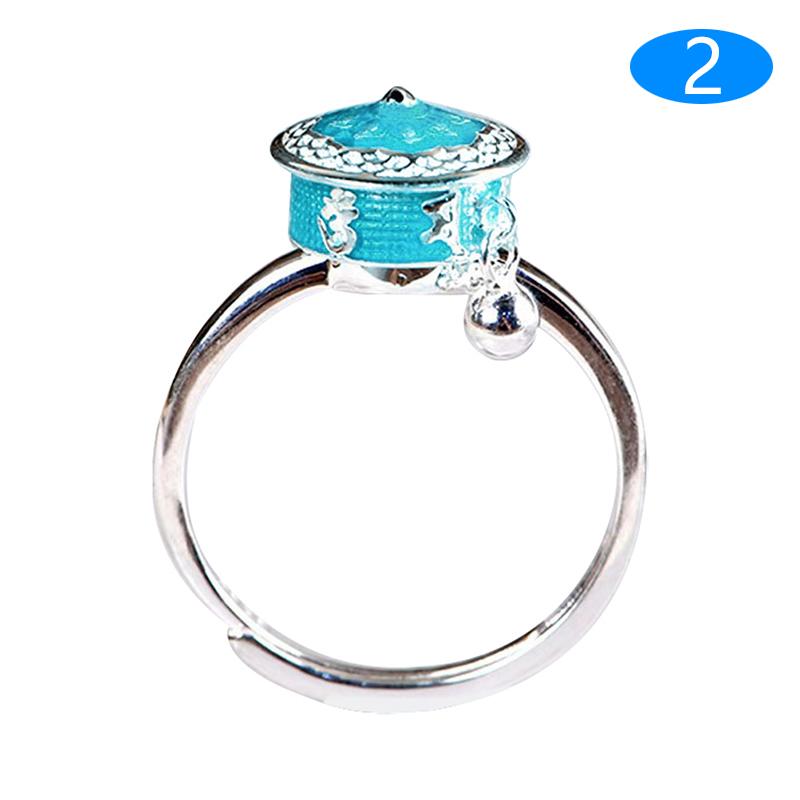 1Pc Retro Traditional Anxiety Relief Ring Adjustable Fidget Jewelry Women Gift Rotate Freely Anti Stress Ring