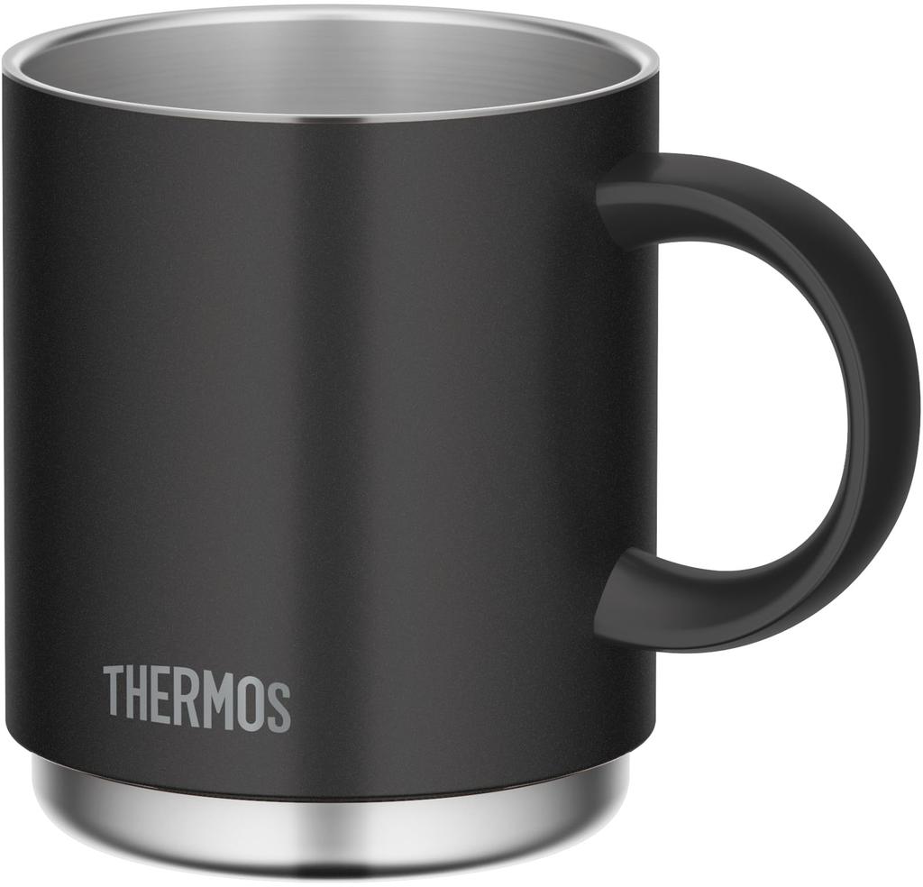 Thermos Vacuum Insulated Dishwasher Safe Mug, 350ml, Black, JDS-351 BK,
