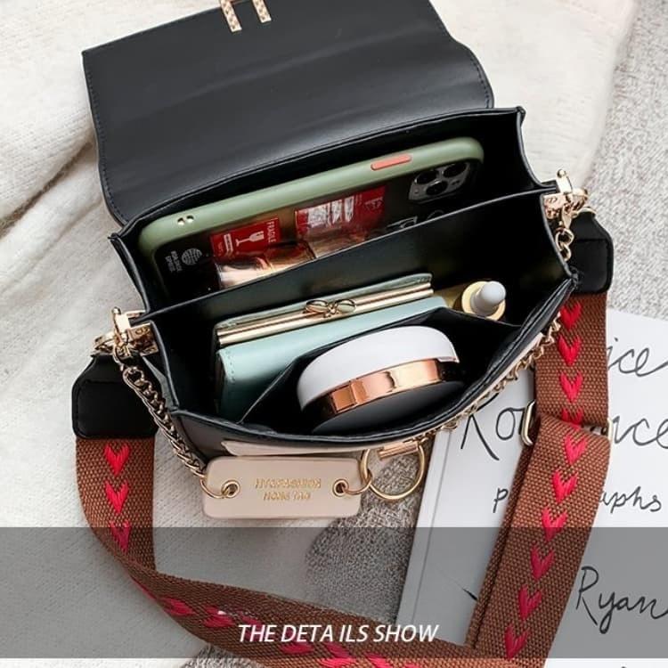 Women's fashion broadband shoulder messenger bag small square bag