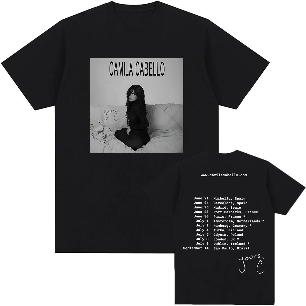 2025 Summer Camila Cabello Your C Tour Tshirt Singer Pattern Tshirt Cotton Mens Tshirt Vest Hiphop Casual Street Wear S