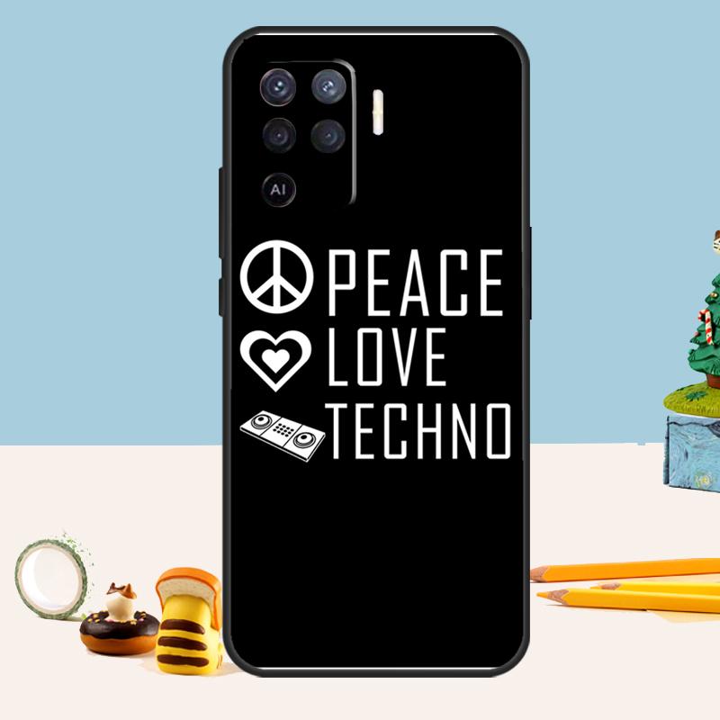 Love Techno Music Quotes Case For Oppo A98 A78 A58 A18 A38 A74 A94 A54 A15 A17 A57 A6 A5 Pro A16 A76 A96 A40 A60 A80