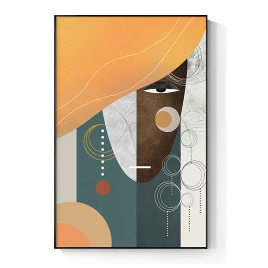 Moderní abstraktní obrazová malba Rozdělená tvář Geometrické plátno Obrazy plakátů Picasso Nástěnné obrazy pro obývací pokoj Home Decor