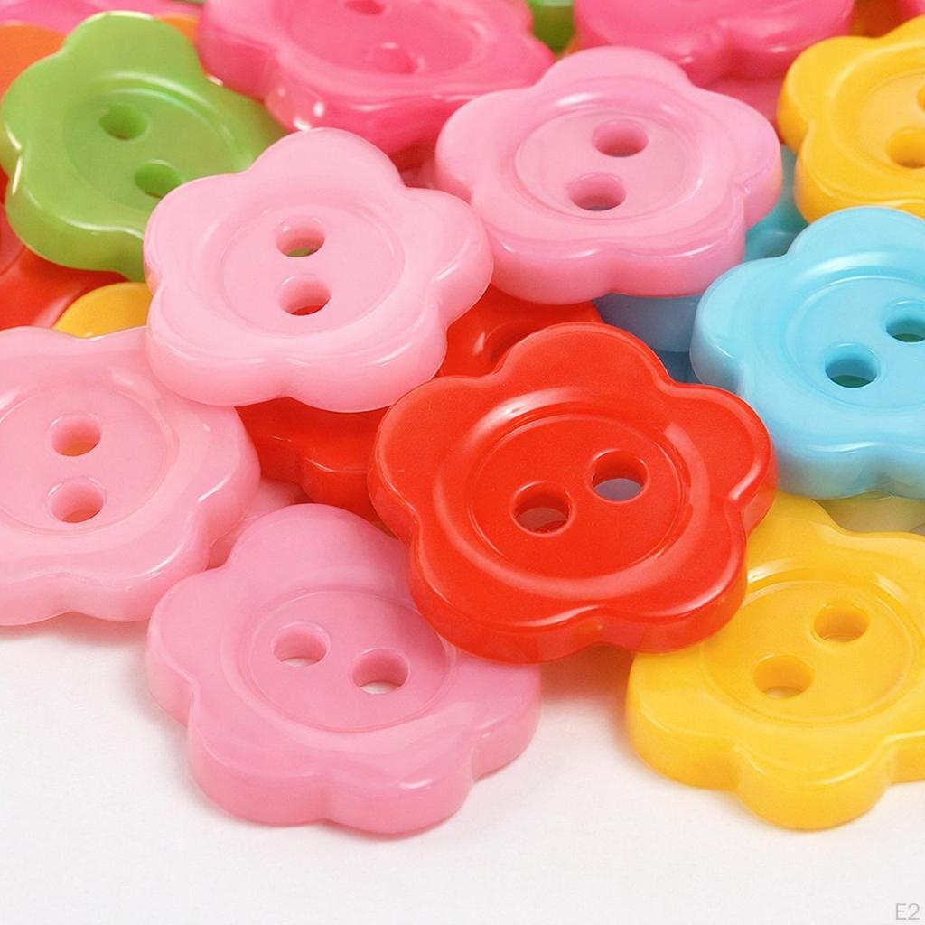 100 Buttons with 2 Holes – Creative Sewing for Gifts, , Handmade Ornaments And Painting