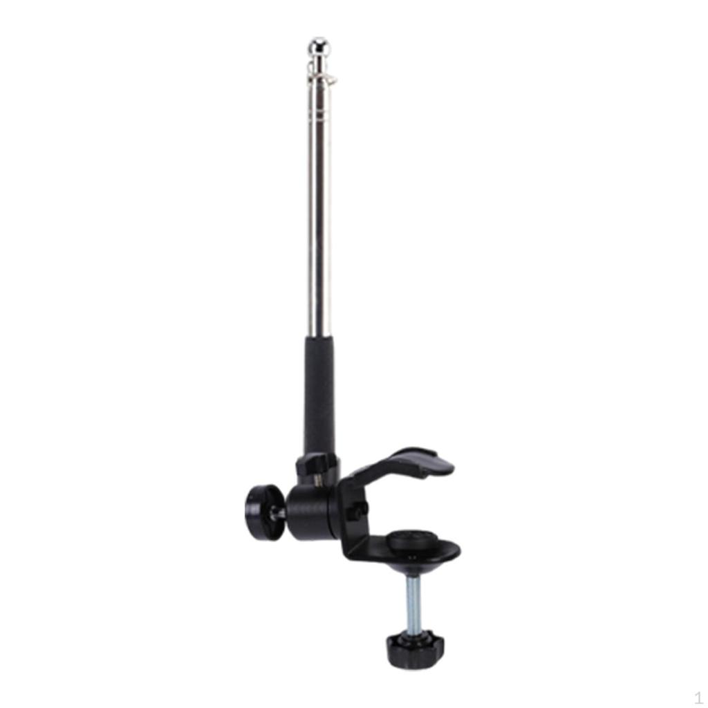 1.2 Meter Adjustable Boat Flag Pole Holder Kit for 0.6-1.75" Rails with 360° Rotation