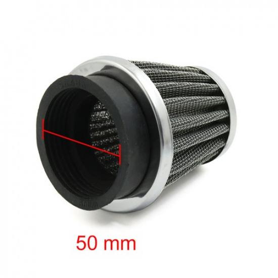 50mm Inlet Dia Car Motorcycle Air Intake Filter Cleaner w Adjustable Clamp