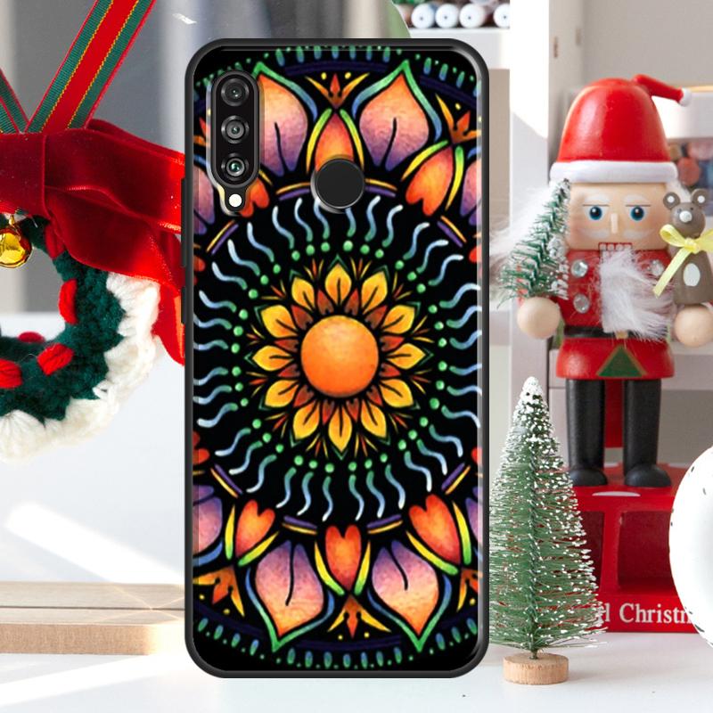 Floral Flower Mandala Design For Huawei Nova 5T 9 10 SE 7i 8i 11i 12i Y73 Y72 Y61 Y91 Y60 Y70 Y90 P20 P40 P30 Lite Case