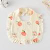 Ruffle Baby Drool Bibs: Pure Cotton Printed Lace Bibs
