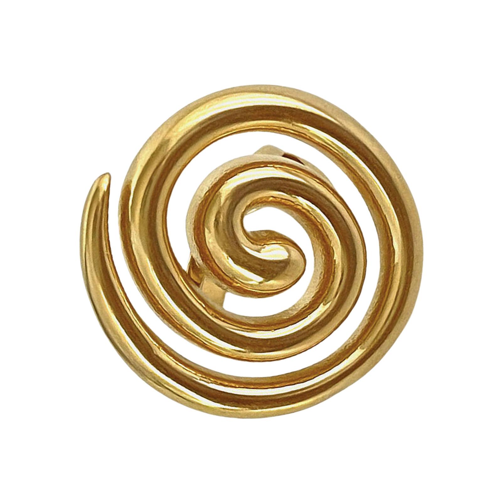 

Регулируемое Художественное Кольцо в виде Полых Спиралей/Раковины/Круассана, Модное Кольцо из Нержавеющей Стали, Аксессуар для Пальца для Законодателей Моды 1