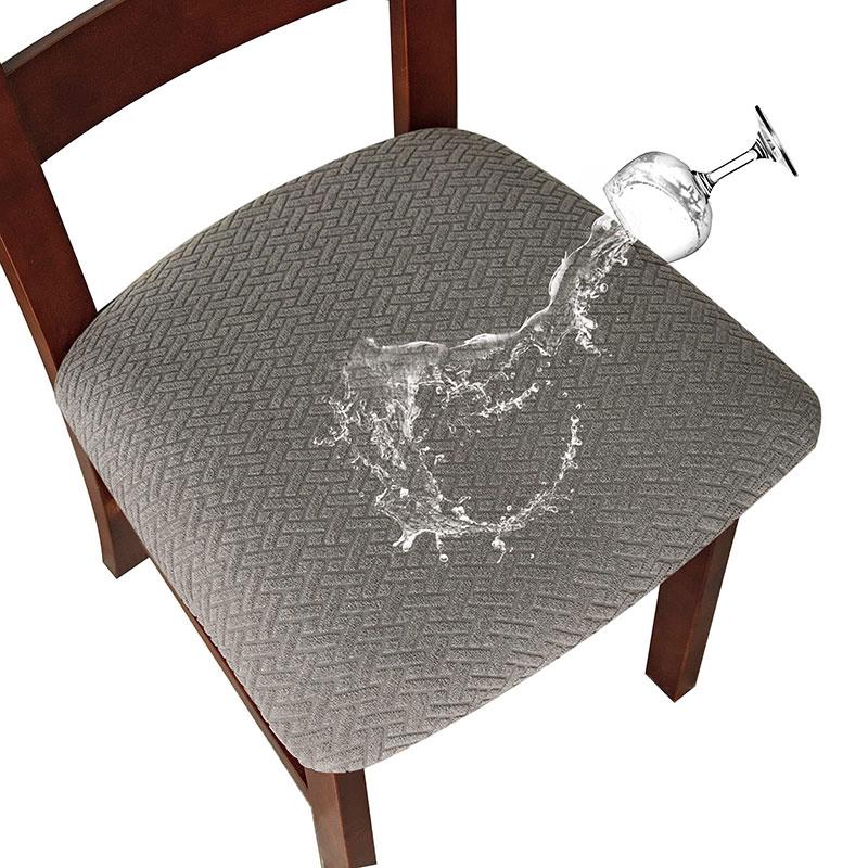 Spandex Jacquard Chair Cushion Cover Dining Room Upholstered Cushion Solid Chair Seat Cover Without Backrest Furniture Protector