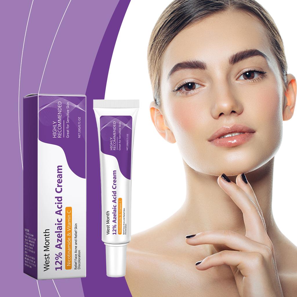 Creme Facial com Ácido Azelaico Hidratante Suave Cuidado Facial Diário Creme Nutritivo para Pele com Aparência Lisa
