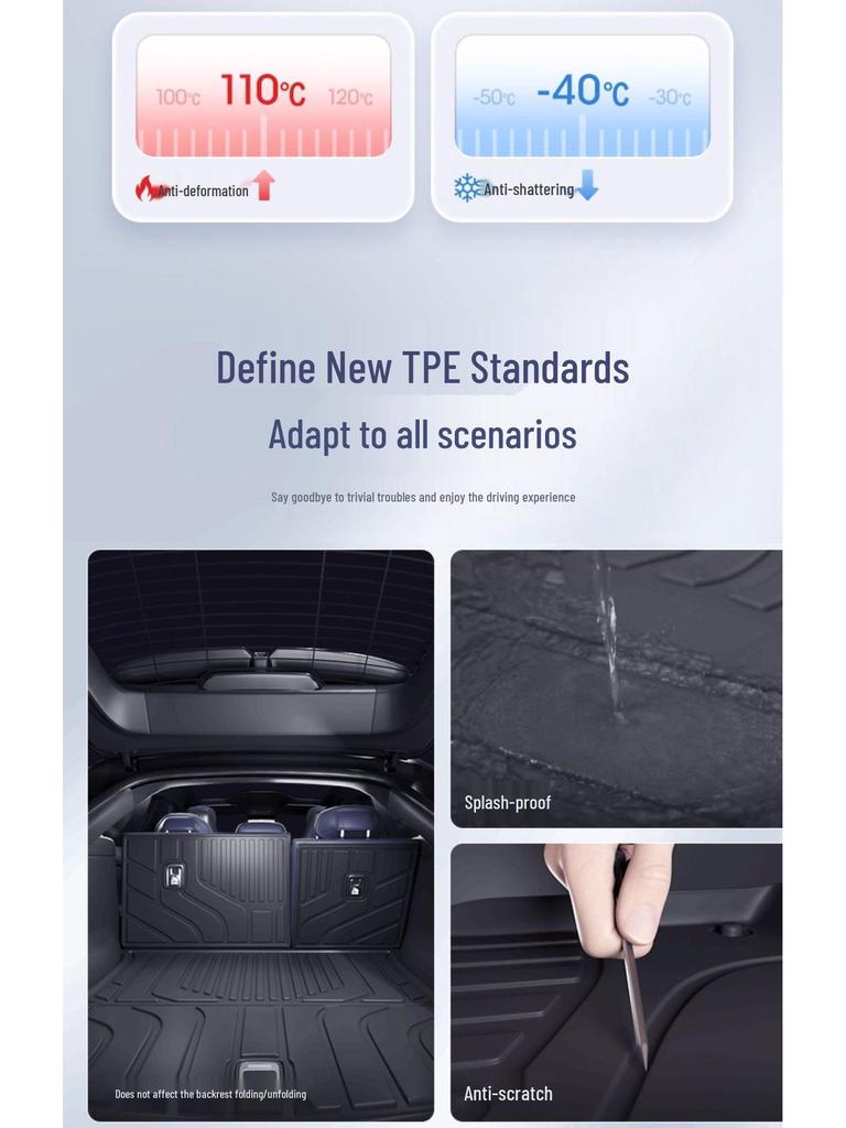 Haval Xiaolong MAX Trunk Mat, TPE 25, Second Gen One-Piece Tail Box Mat for Car Modification